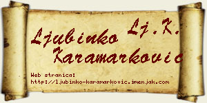 Ljubinko Karamarković vizit kartica